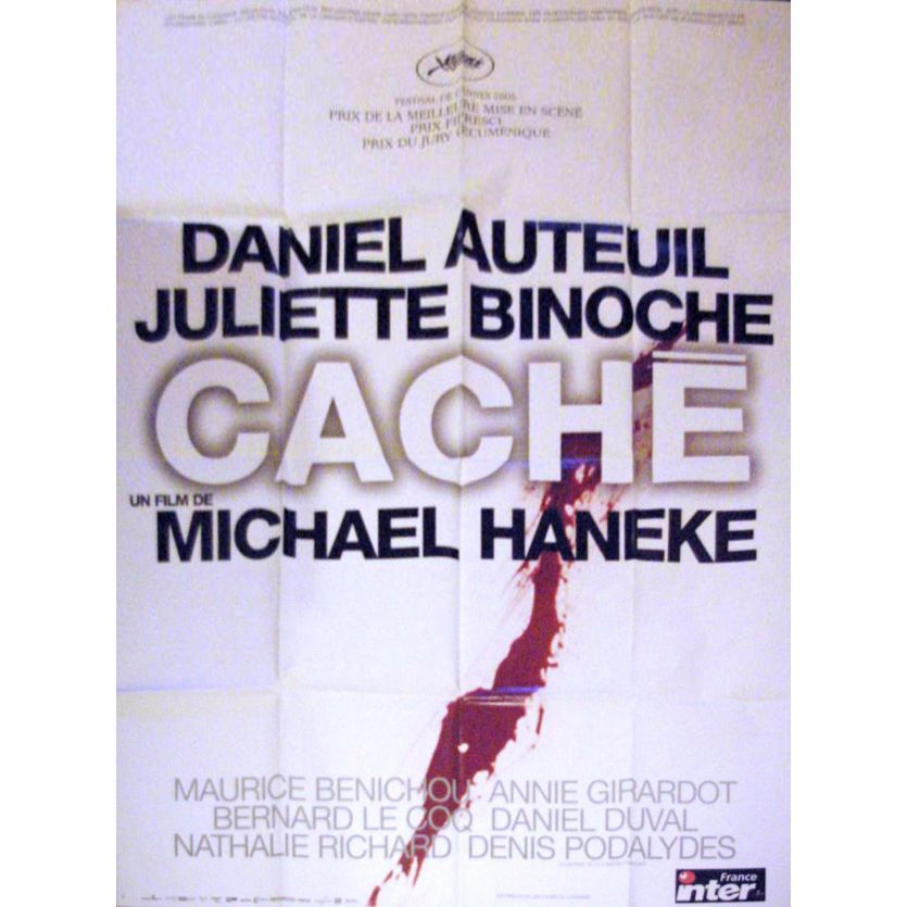 CACHE French Movie Poster 47x63- 2005 - Michael Haneke, Daniel Auteuil