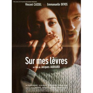 SUR MES LEVRES Affiche de film 40x60- 2001 - Vincent Cassel, Jacques Audiard