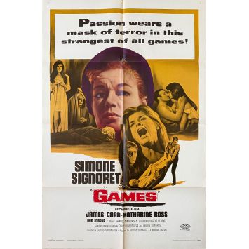 LE DIABLE A TROIS Affiche de film- 69x104 cm. - 1967 - Simone Signoret, Curtis Harrington