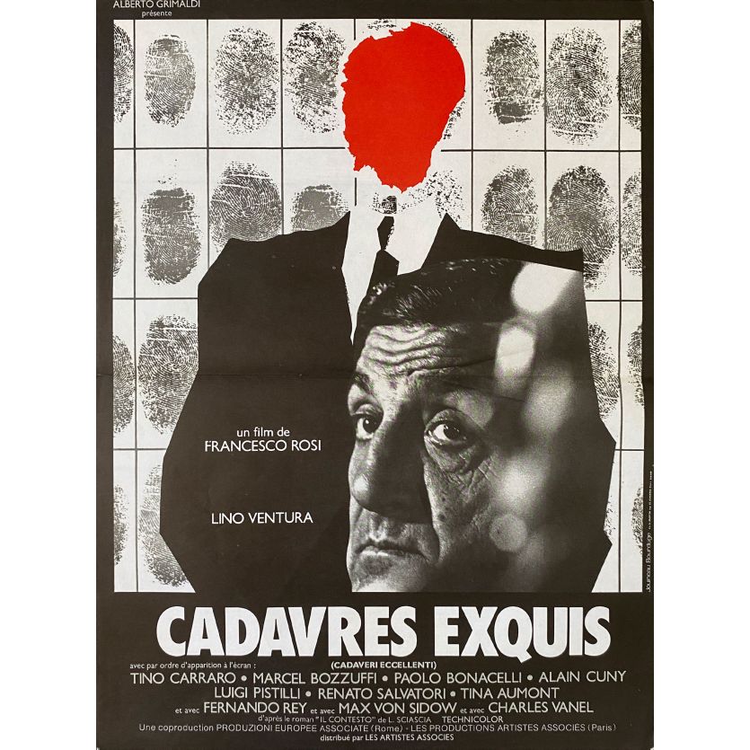 ILLUSTRIOUS CORPSES Movie Poster- 15x21 in. - 1976 - Francesco Rosi, Lino Ventura