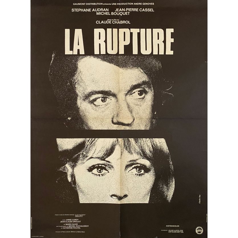 THE BREACH Movie Poster- 23x32 in. - 1970 - Claude Chabrol, Stéphane Audran