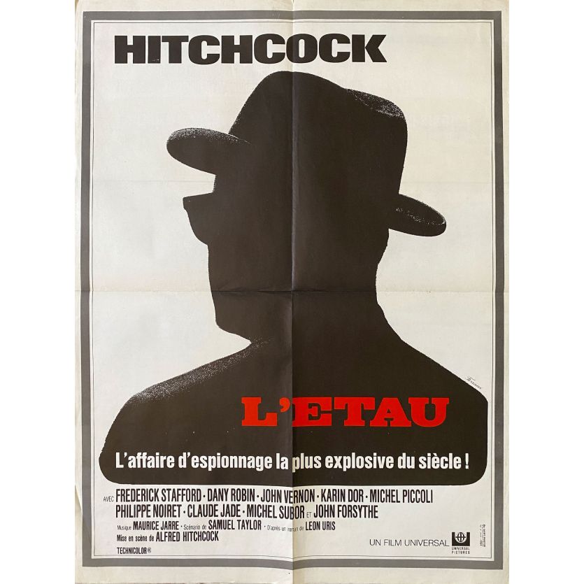 L'ETAU Affiche de film- 60x80 cm. - 1969 - Frederick Stafford, Alfred Hitchcock