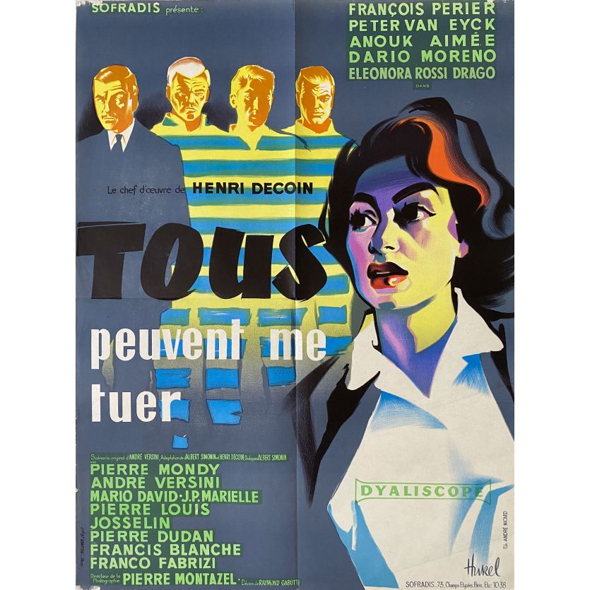 TOUS PEUVENT ME TUER Affiche de film- 60x80 cm. - 1957 - François Périer, Henri Decoin