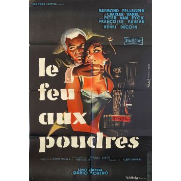 LE FEU AUX POUDRES Movie Poster- 32x47 in. - 1957 - Henri Decoin, Charles Vanel