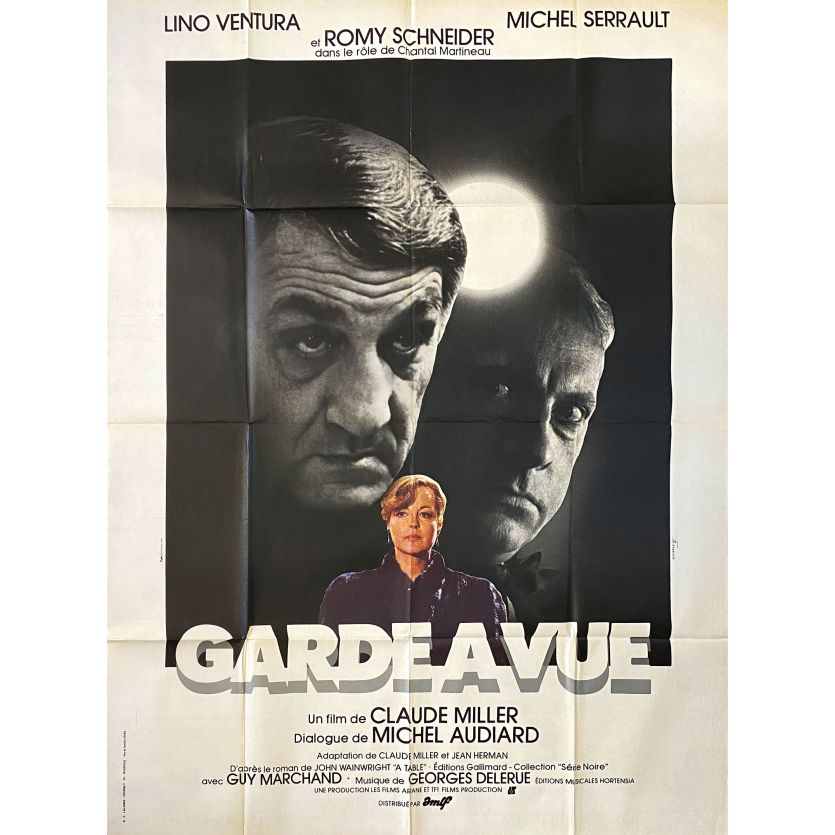 GARDE A VUE Affiche de film- 120x160 cm. - 1981 - Lino Ventura, Michel Serrault, Romy Schneider, Claude Miller