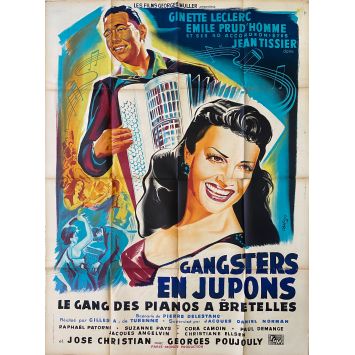 LE GANG DES PIANOS A BRETELLES Affiche de film- 120x160 cm. - 1953 - Ginette Leclerc, Gilles de Turenne