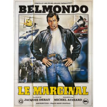 THE OUTSIDER Movie Poster- 47x63 in. - 1983 - Jacques Deray, Jean-Paul Belmondo