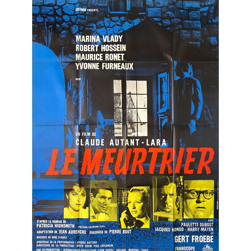 LE MEURTRIER Affiche de film- 120x160 cm. - 1963 - Marina Vlady, Claude Autant-Lara