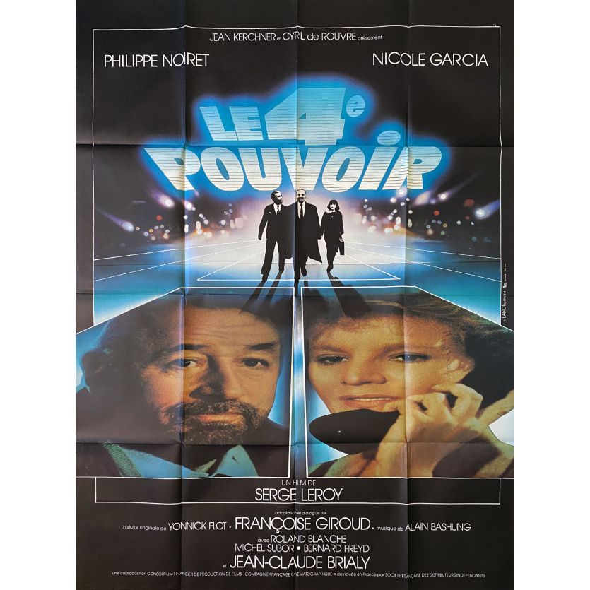 LE QUATRIEME POUVOIR Affiche de film- 120x160 cm. - 1985 - Philippe Noiret, Serge Leroy