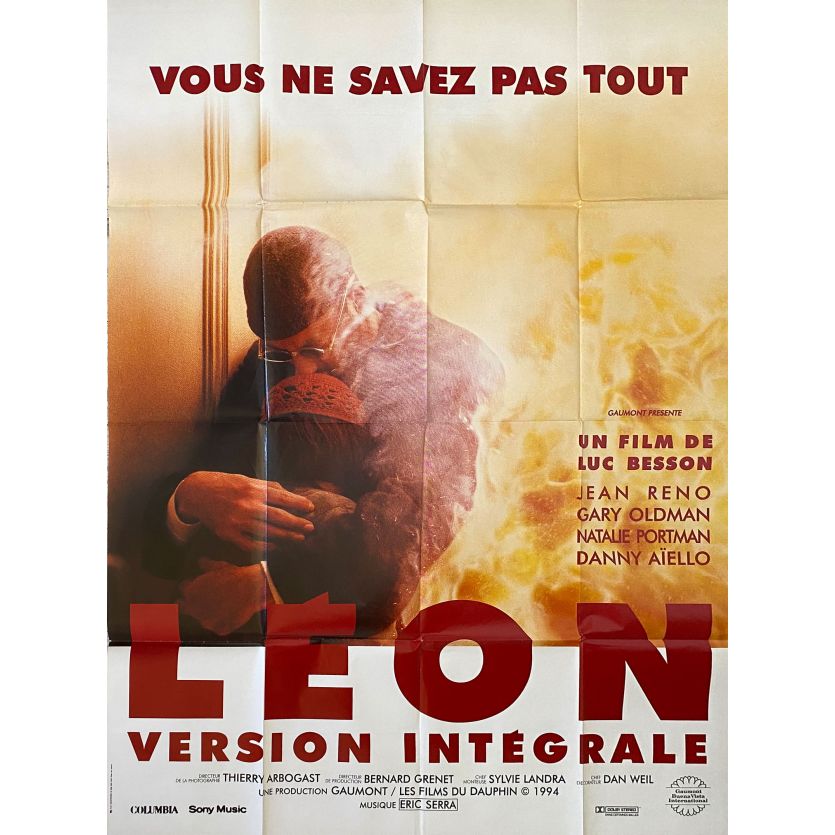 LEON Affiche de film- 120x160 cm. - 1994/R1995 - Natalie Portman, Luc Besson