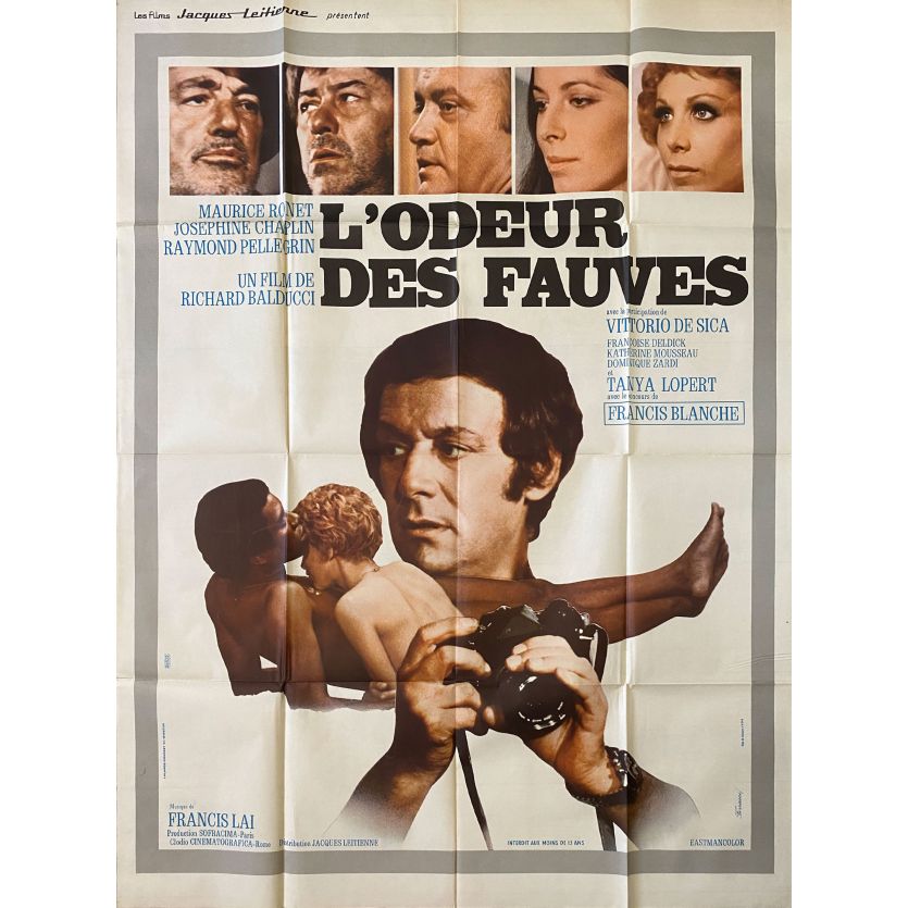 L'ODEUR DES FAUVES Movie Poster- 47x63 in. - 1972 - Richard Balducci, Maurice Ronet