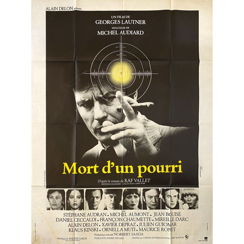 MORT D'UN POURRI Affiche de film- 120x160 cm. - 1977 - Alain Delon, Georges Lautner
