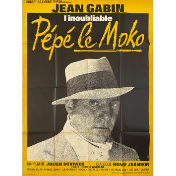 PEPE LE MOKO Affiche de film- 120x160 cm. - 1937R1960 - Jean Gabin, Julien Duvivier