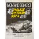 POLICE PYTHON 357 Movie Poster- 47x63 in. - 1976 - Alain Corneau, Yves Montand