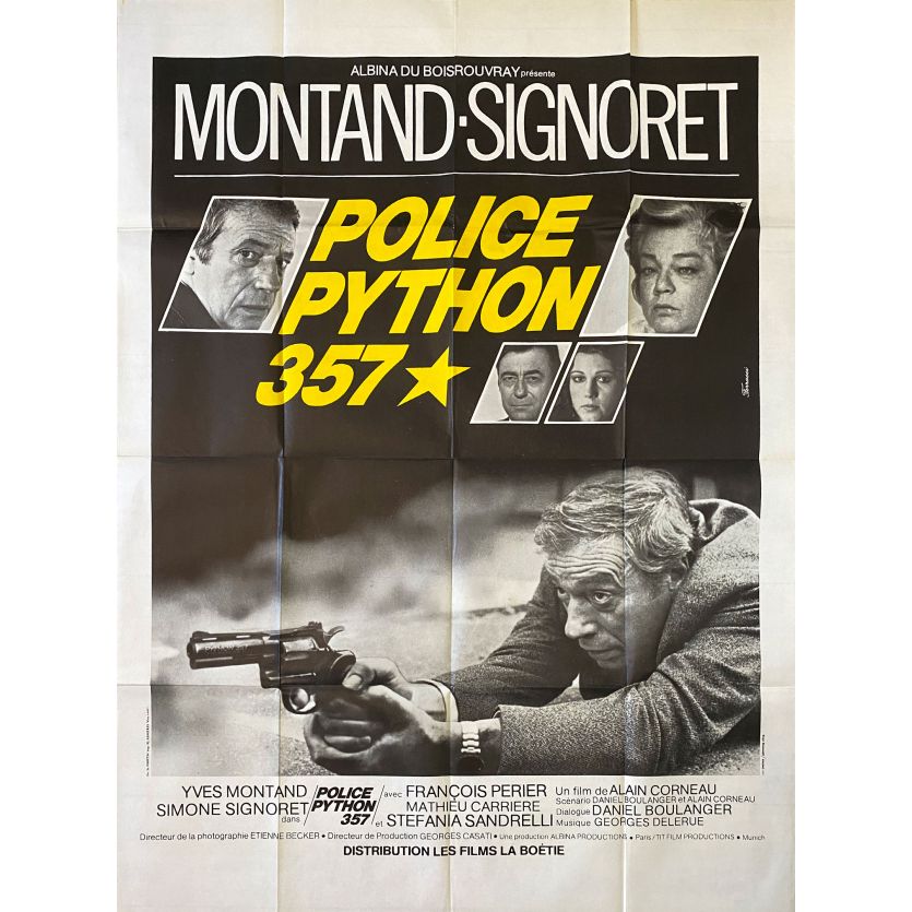 POLICE PYTHON 357 Movie Poster- 47x63 in. - 1976 - Alain Corneau, Yves Montand