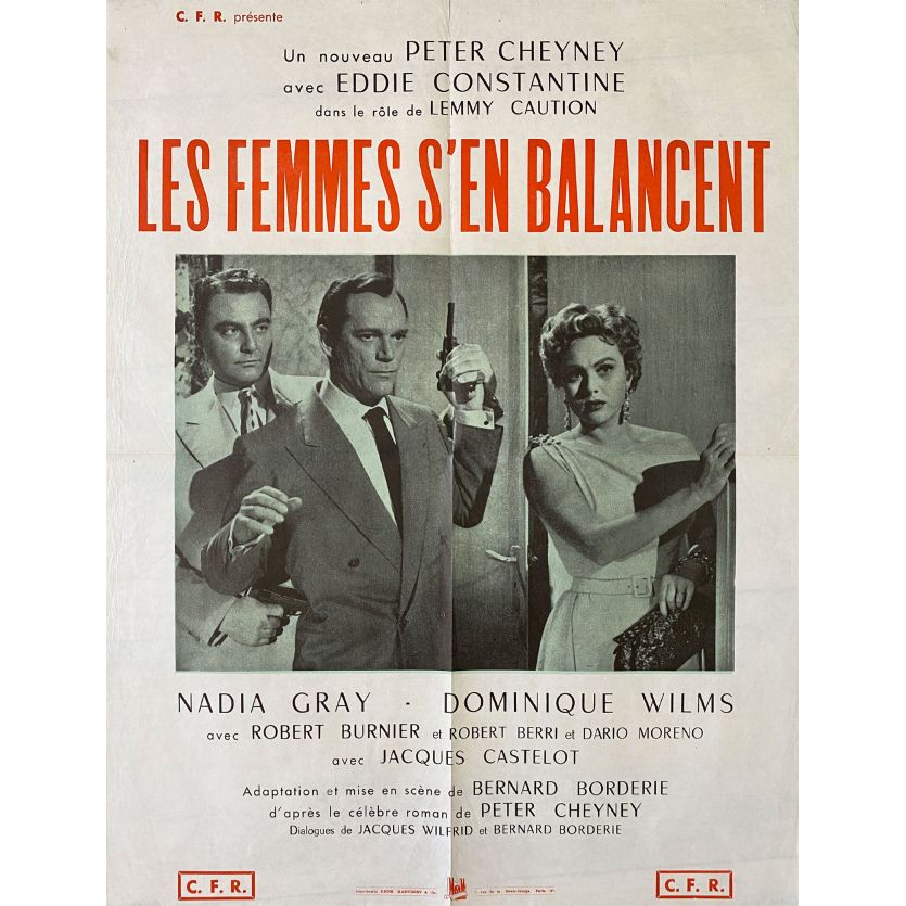 LES FEMMES S'EN BALANCENT Movie Poster- 17x23 in. - 1954 - Bernard Borderie, Eddie Constantine