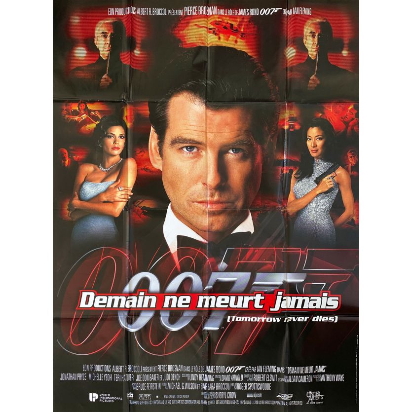 TOMORROW NEVER DIES Movie Poster- 47x63 in. - 1997 - Roger Spottiswoode, Pierce Brosnan