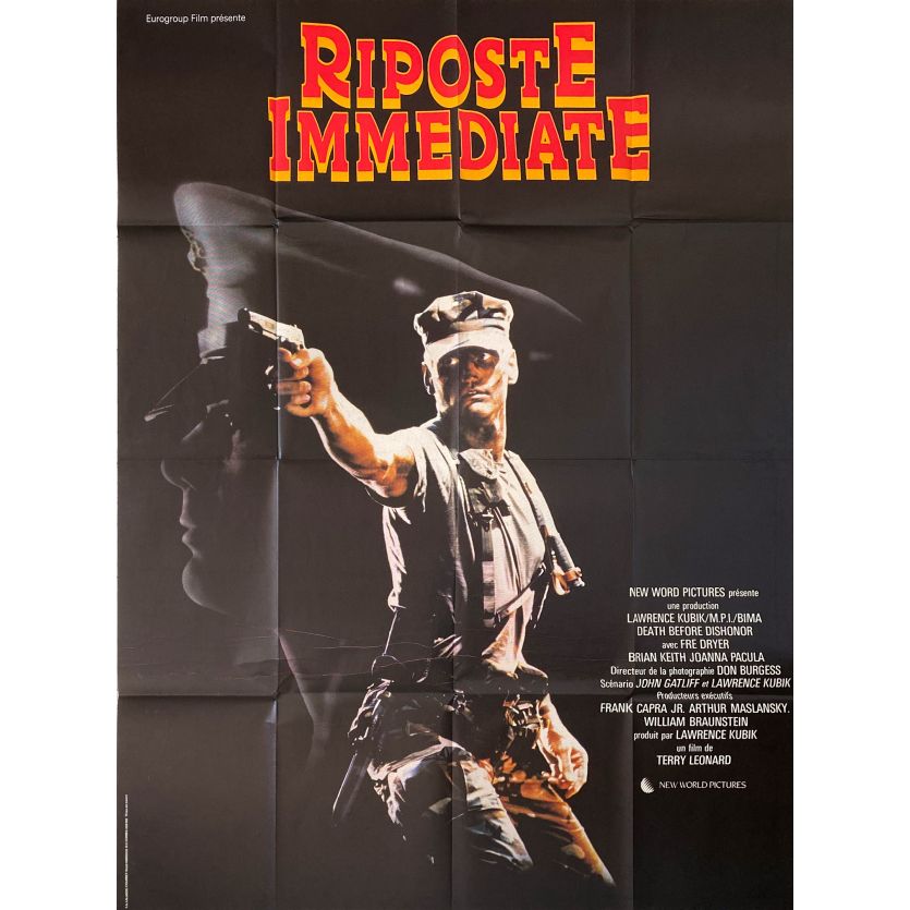 RIPOSTE IMMEDIATE Affiche de film- 120x160 cm. - 1987 - Fred Dryer, Terry Leonard