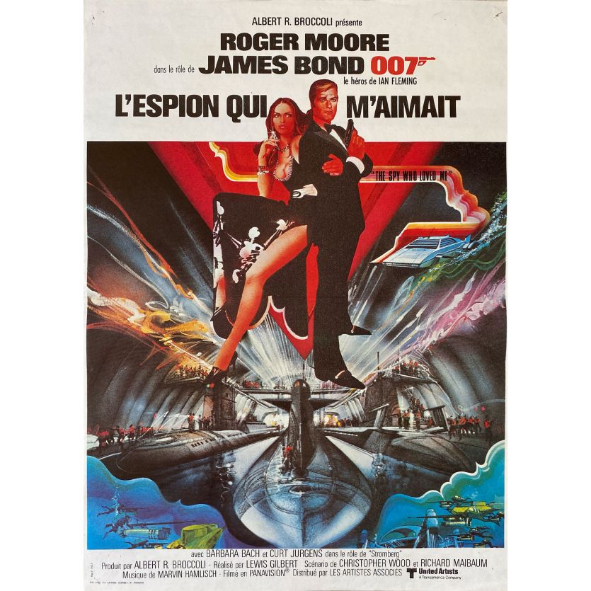 L'ESPION QUI M'AIMAIT Affiche de film- 40x54 cm. - 1977 - Roger Moore, Lewis Gilbert