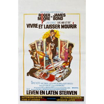 VIVRE ET LAISSER MOURIR Affiche de film- 35x55 cm. - 1973 - Roger Moore, James Bond