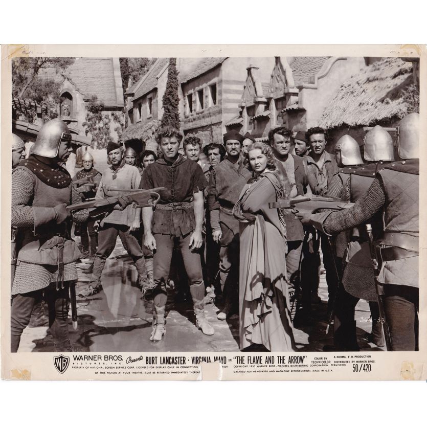 THE FLAME AND THE ARROW Movie Still 366-33 - 8x10 in. - 1950 - Jacques Tourneur, Burt Lancaster