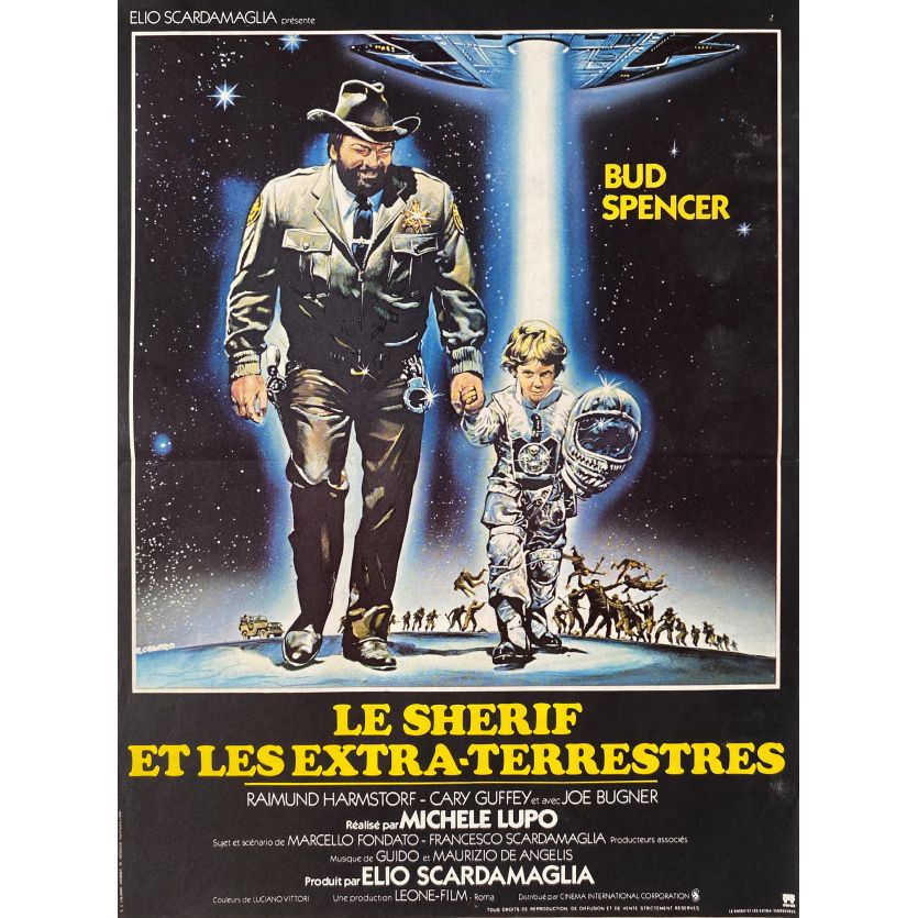 UNO SCERIFFO EXTRATERRESTRE Movie Poster- 15x21 in. - 1979 - Michele Lupo, Bud Spencer