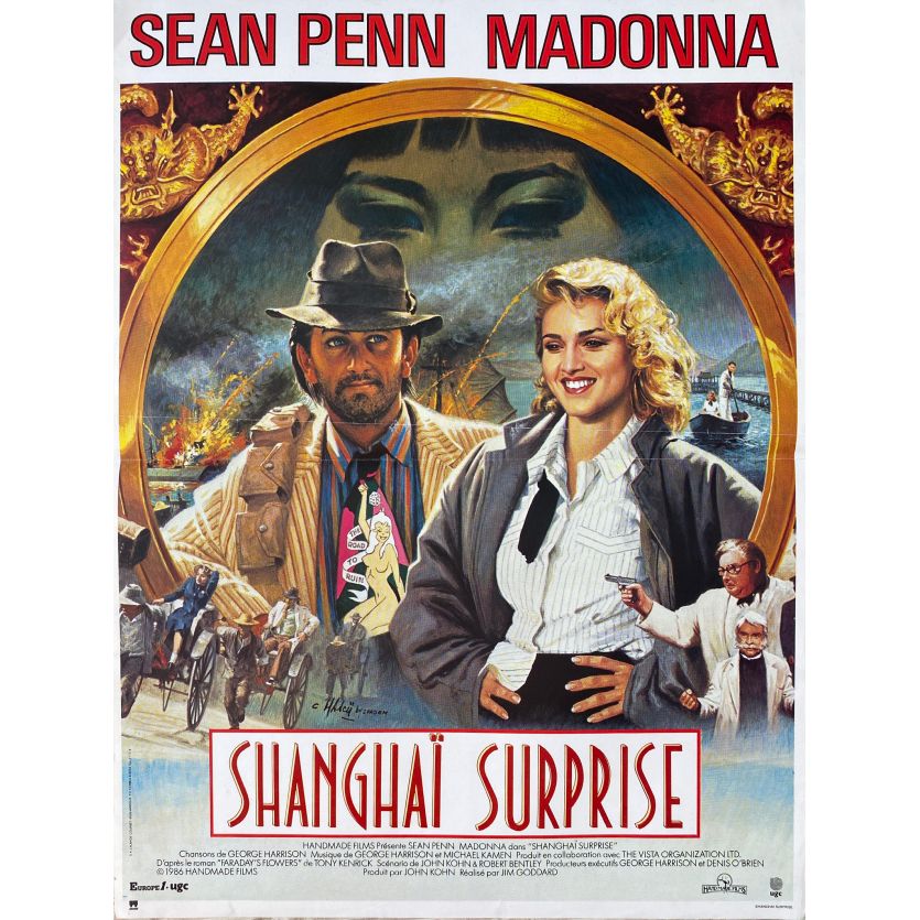 SHANGHAI SURPRISE Affiche de film- 40x54 cm. - 1986 - Sean Penn, Madonna, Jim Goddard