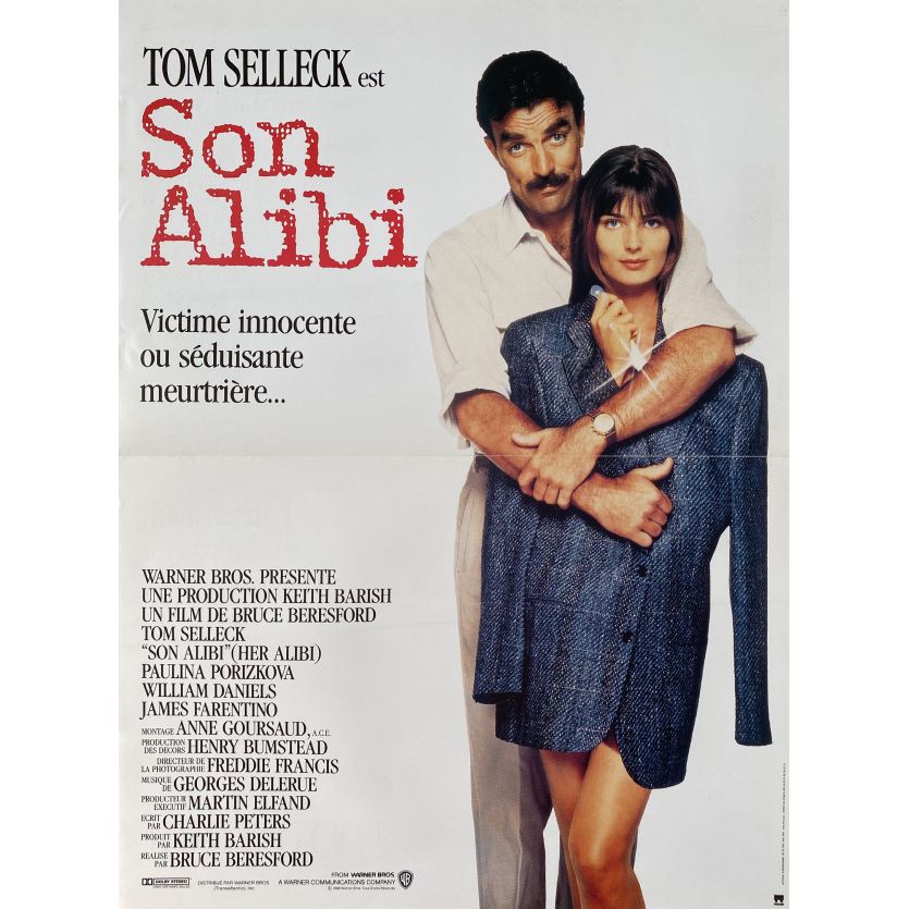 SON ALIBI Affiche de film- 40x54 cm. - 1989 - Tom Selleck, Bruce Beresford