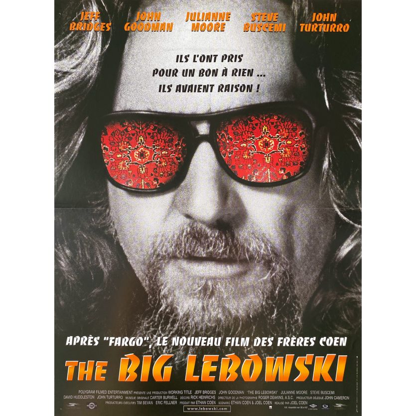 THE BIG LEBOWSKI Affiche de film- 40x54 cm. - 1998 - Jeff Bridges, Joel Coen