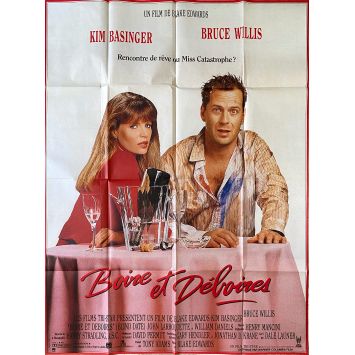 BOIRE ET DEBOIRES Affiche de film- 120x160 cm. - 1987 - Bruce Willis, Blake Edwards