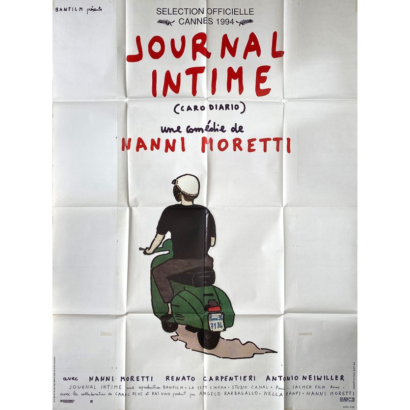 JOURNAL INTIMEAffiche de film- 120x160 cm. - 1993 - Renato Carpentieri, Nanni Moretti