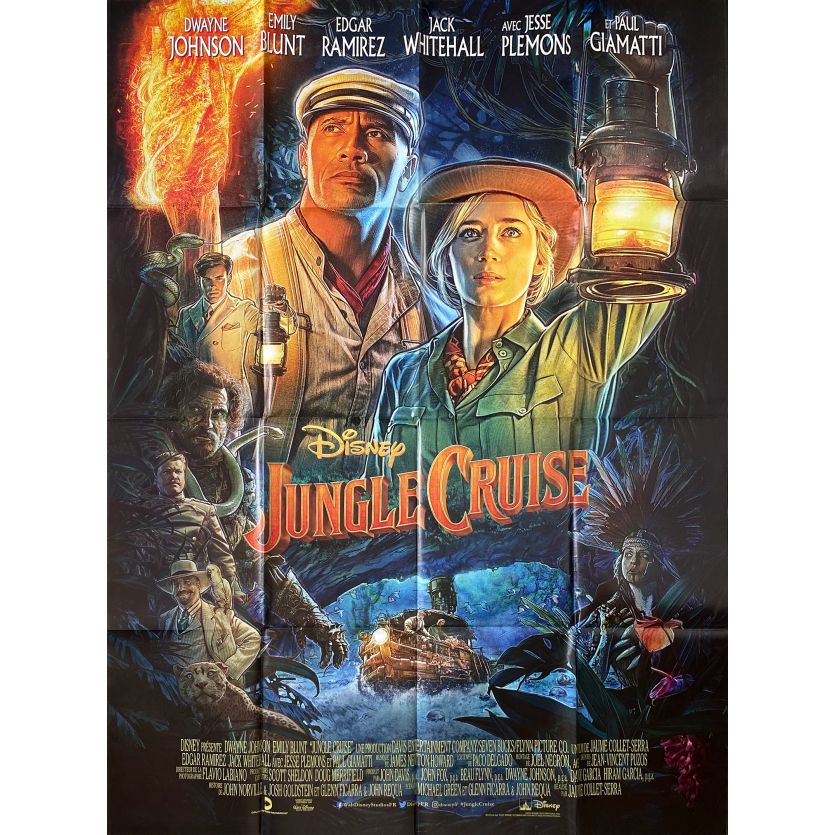 JUNGLE CRUISE Movie Poster- 47x63 in. - 2021 - Jaume Collet-Serra, Dwayne Johnson