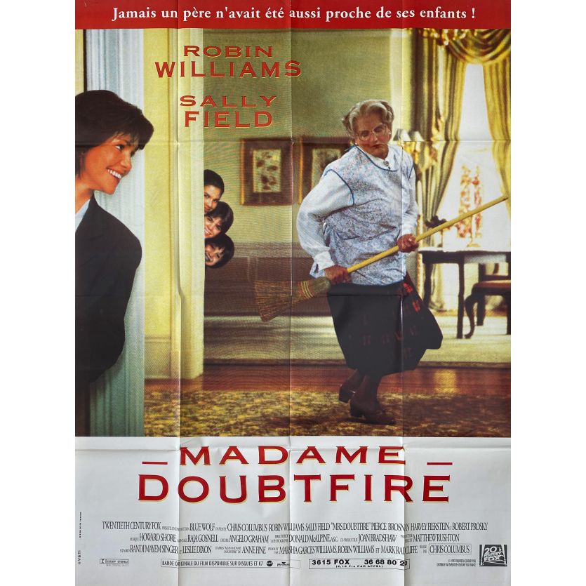 MRS DOUBTFIRE Movie Poster- 47x63 in. - 1993 - Chris Colombus, Robin Williams