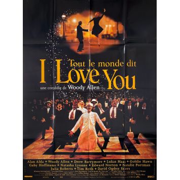 TOUT LE MONDE DIT I LOVE YOU Affiche de film- 120x160 cm. - 1996 - Julia Roberts, Woody Allen