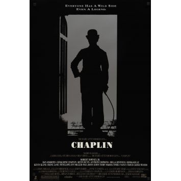 CHAPLIN Movie Poster- 27x40 in. - 1992 - Richard Attenborough, Robert Downey Jr.
