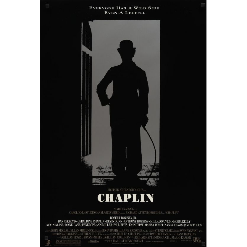 CHAPLIN Affiche de film- 69x102 cm. - 1992 - Robert Downey Jr., Richard Attenborough