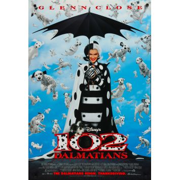 102 DALMATIANS Movie Poster- 27x40 in. - 2000 - Kevin Lima, Glen Close