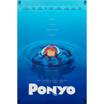 PONYO ON THE CLIFF Movie Poster Adv. - 27x40 in. - 2008 - Studio Ghibli, Hayao Miyazaki