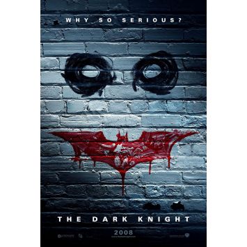 BATMAN THE DARK KNIGHT Movie Poster Adv. - 27x40 in. - 2008 - Christopher Nolan, Heath Ledger