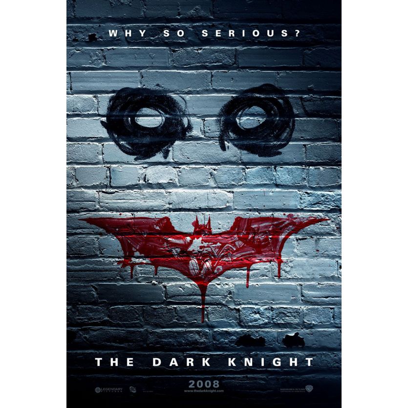 BATMAN THE DARK KNIGHT Affiche de film Prev. - 69x102 cm. - 2008 - Heath Ledger, Christopher Nolan