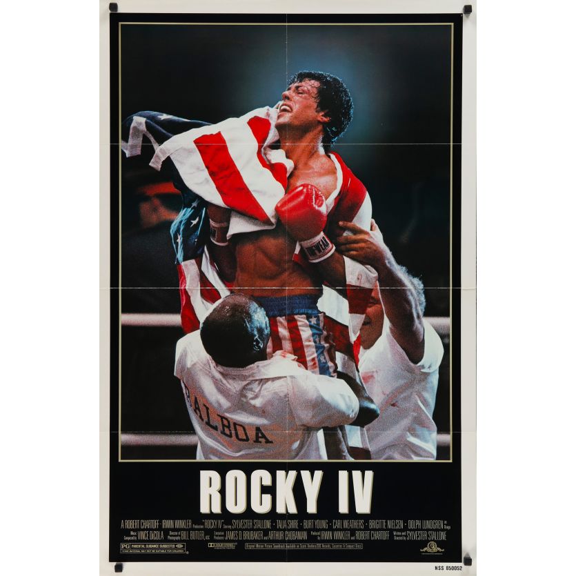 ROCKY IV Movie Poster- 27x40 in. - 1985 - Sylvester Stallone, Sylvester Stallone, Dolph Lundgren