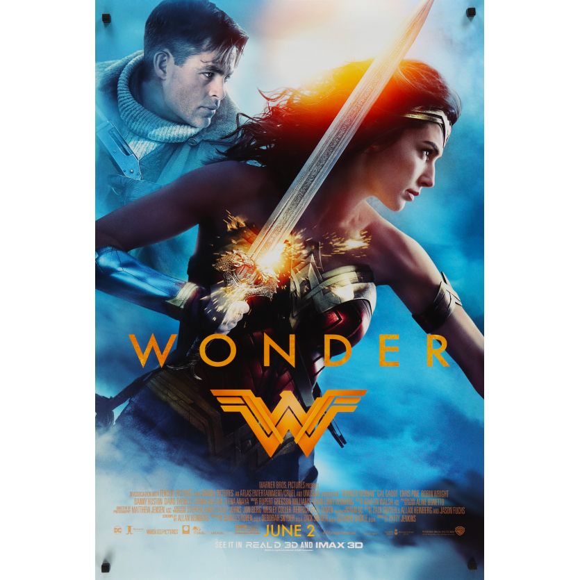 WONDER WOMAN Movie Poster Adv. - 27x40 in. - 2017 - Patty Jenkins, Gal Gadot