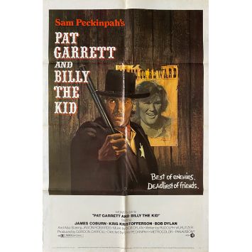 PAT GARRETT ET BILLY LE KID Affiche de film- 69x104 cm. - 1973 - Bob Dylan, Sam Peckinpah