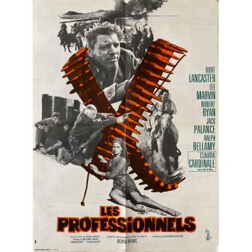 LES PROFESSIONNELS Affiche de film- 60x80 cm. - 1966 - Burt Lancaster, Richard Brooks