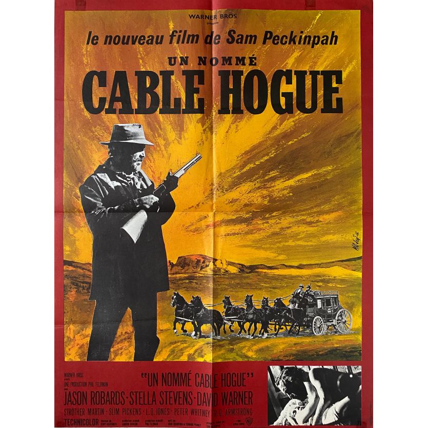 UN NOMME CABLE HOGUE Affiche de film- 60x80 cm. - 1970 - Jason Robards, Sam Peckinpah