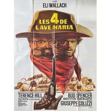 LES 4 DE L'AVE MARIA Affiche de film- 120x160 cm. - 1968 - Terence Hill, Bud Spencer, Giuseppe Colizzi