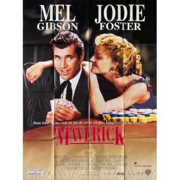 MAVERICK Affiche de film- 120x160 cm. - 1994 - Mel Gibson, Richard Donner