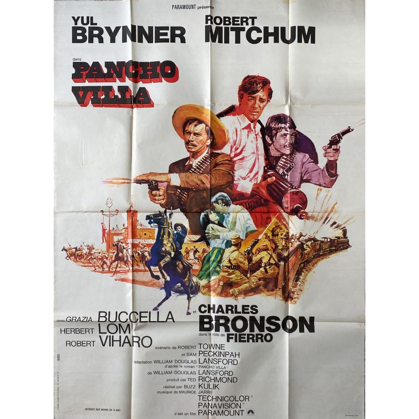 PANCHO VILLA Affiche de film- 120x160 cm. - 1972 - Telly Savalas, Eugenio Martín