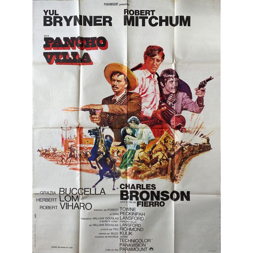 PANCHO VILLA Movie Poster- 47x63 in. - 1972 - Eugenio Martín, Telly Savalas
