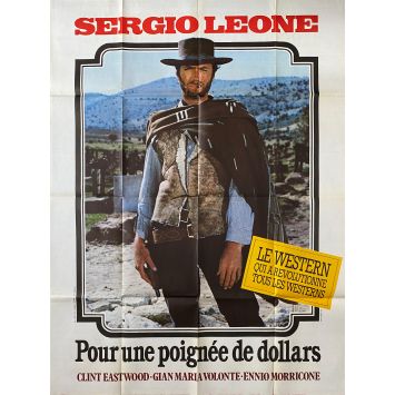POUR UNE POIGNEE DE DOLLARS Affiche de film- 120x160 cm. - 1964/R1980 - Clint Eastwood, Sergio Leone